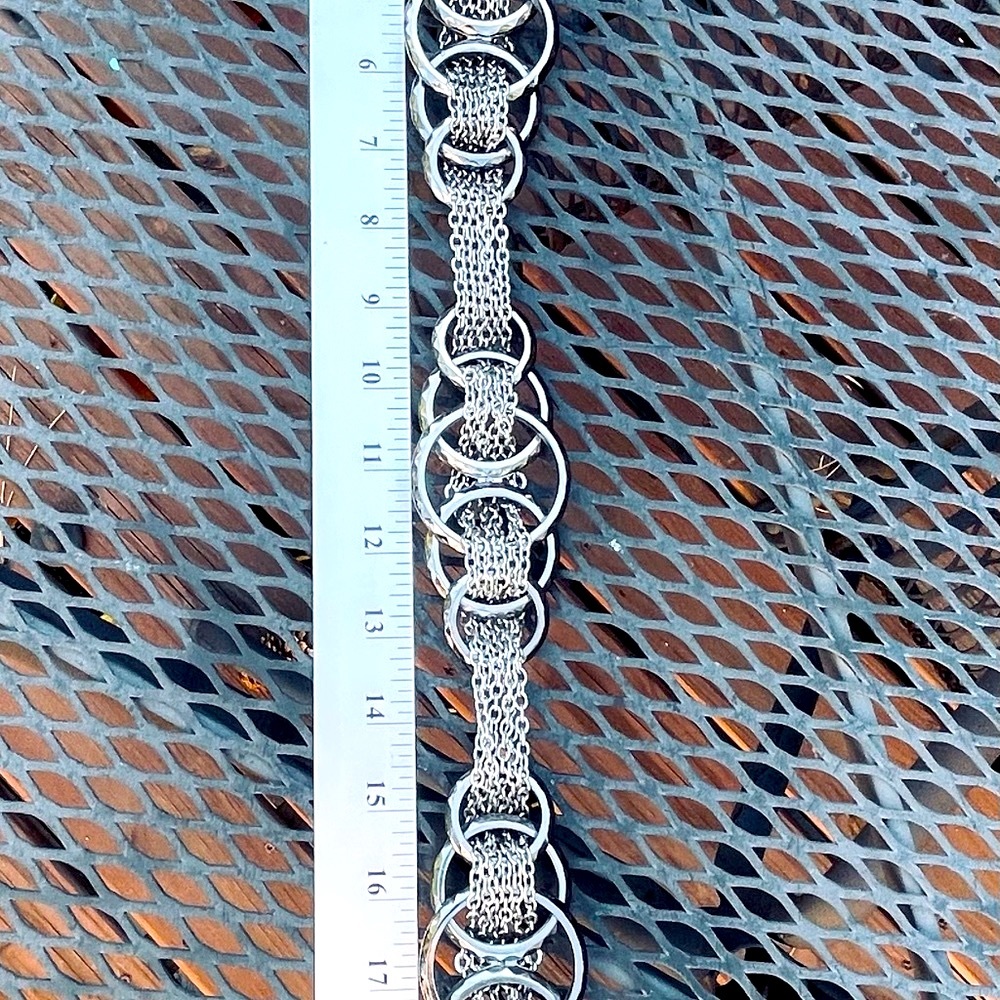 Chico’s textured disk & multi chain belt - Picture 5 of 6